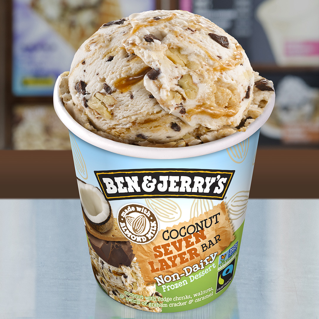 Order Coconut 7 Layer Bar Non-Dairy Pint food online from Ben & Jerry store, Manchester on bringmethat.com