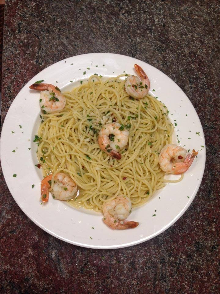 Order Spaghetti & Shrimp - Entree food online from Padrino's Pizza & Family store, Eagleville on bringmethat.com