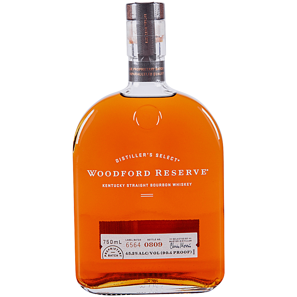 Order Woodford Reserve Kentucky Straight Bourbon Whiskey 750 ml. food online from Mirage Wine & Liquor store, Palm Springs on bringmethat.com