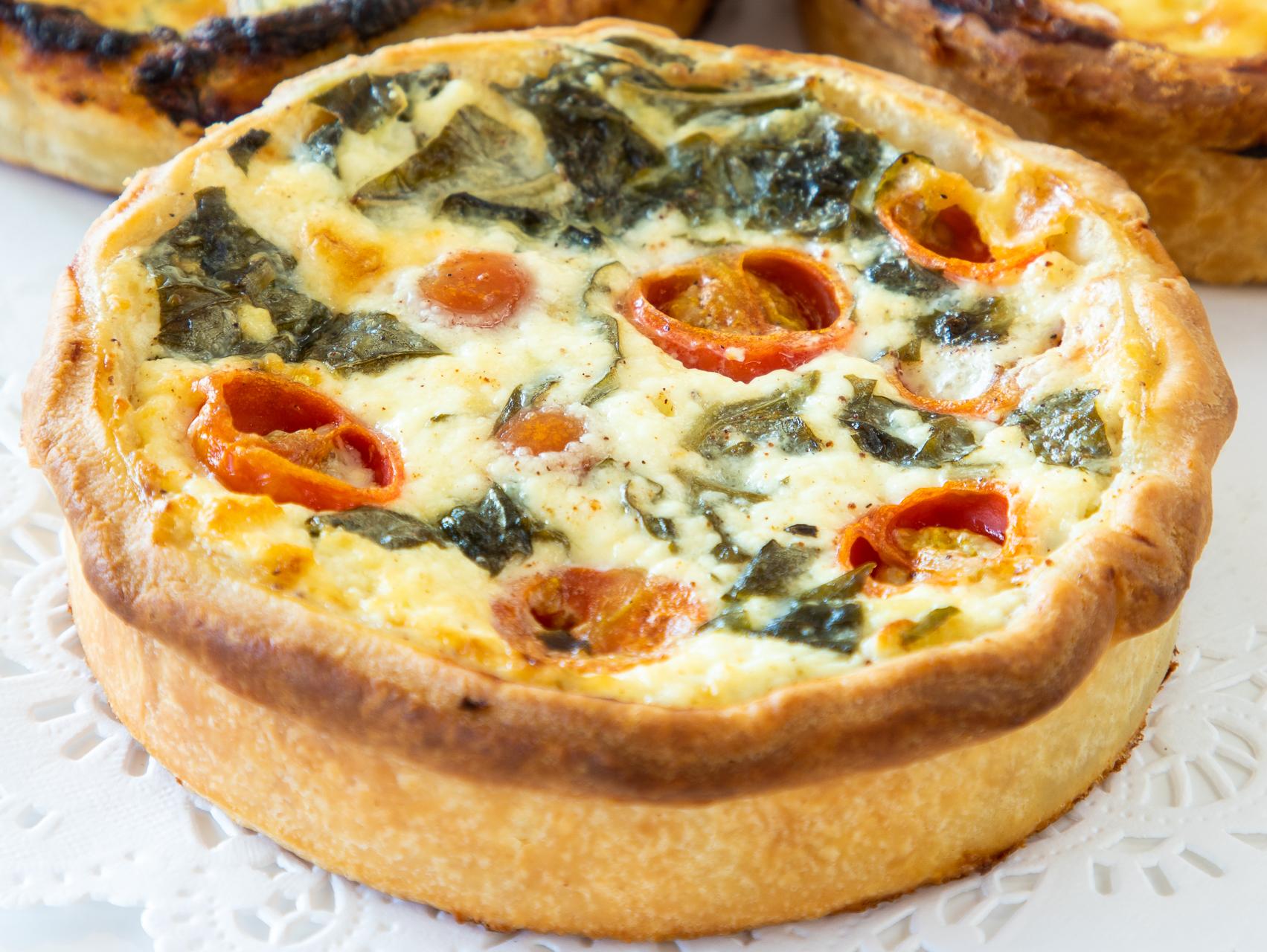 Order Tomato Basil Quiche food online from Rendez Vous store, Corona Del Mar on bringmethat.com