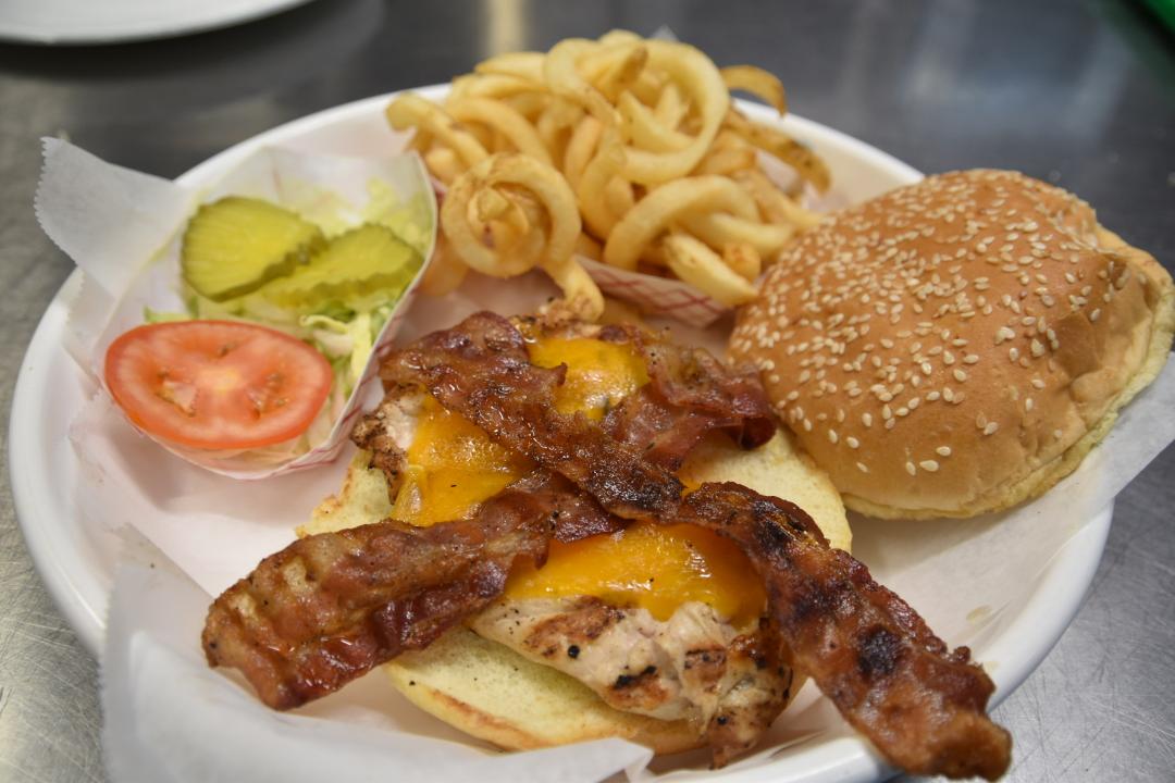 Order Bacon and Cheddar Chicken Sandwich food online from Westport Flea Market store, Kansas City on bringmethat.com