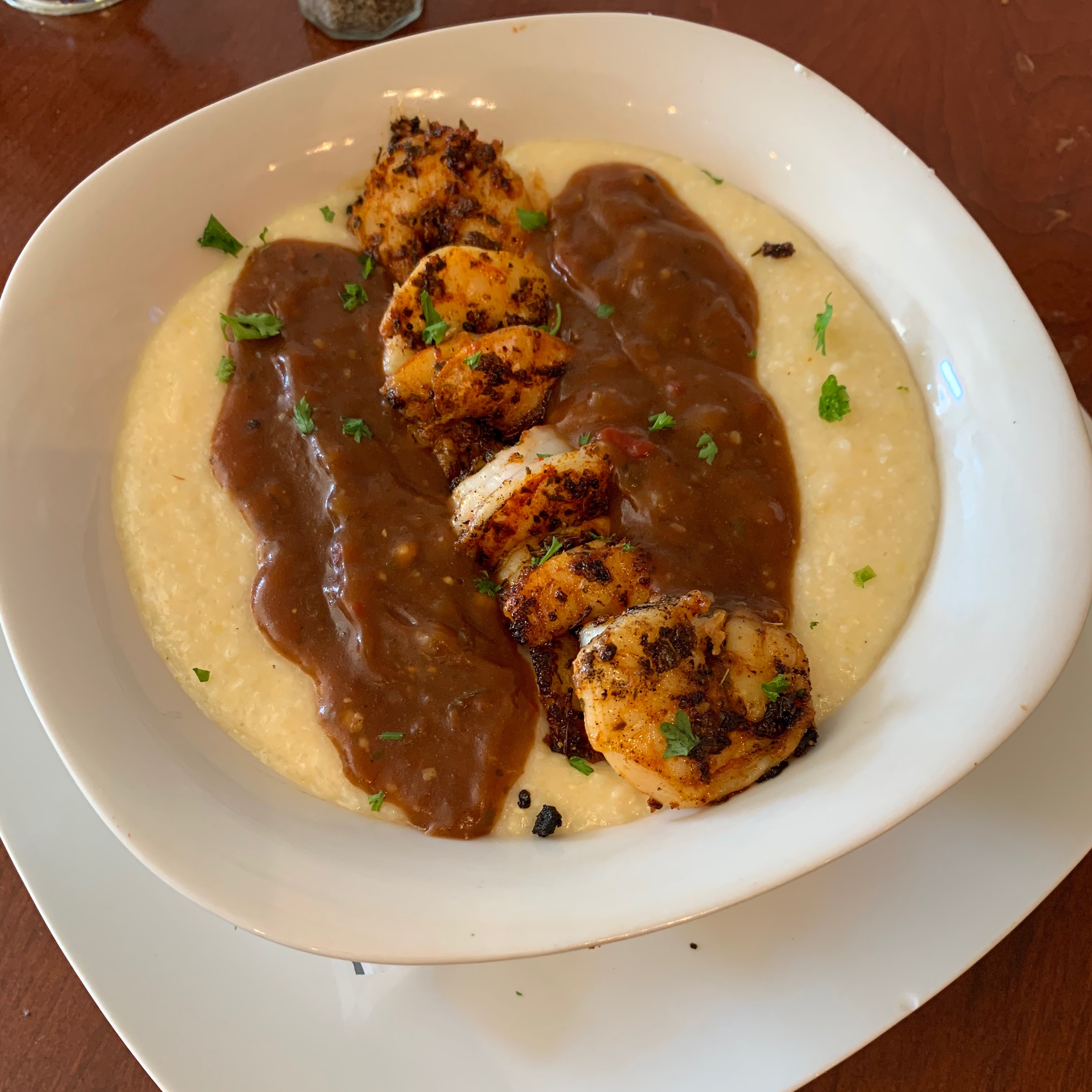 Order 1. Creole Shrimp and Grits Combo food online from Our Recipes Cafe & Catering store, Arbutus on bringmethat.com