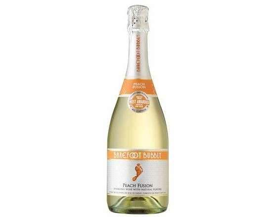 Order Barefoot Bubbly Peach Fusion, 750mL bottle (10.5% ABV) food online from Central Liquor Market store, Los Angeles on bringmethat.com