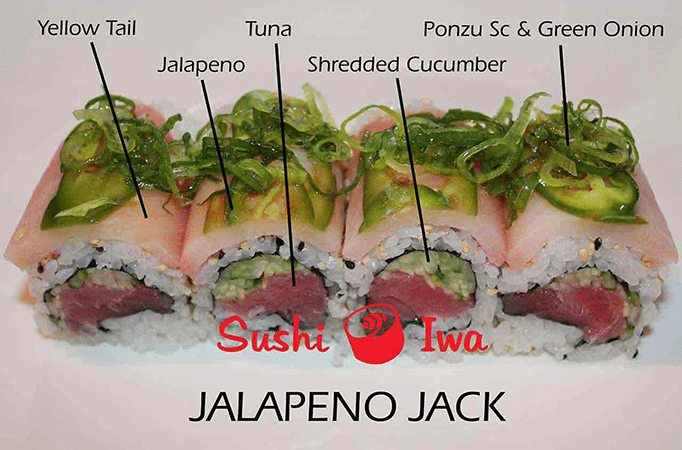 Order JALAPENO JACK food online from Sushi Iwa store, Apex on bringmethat.com