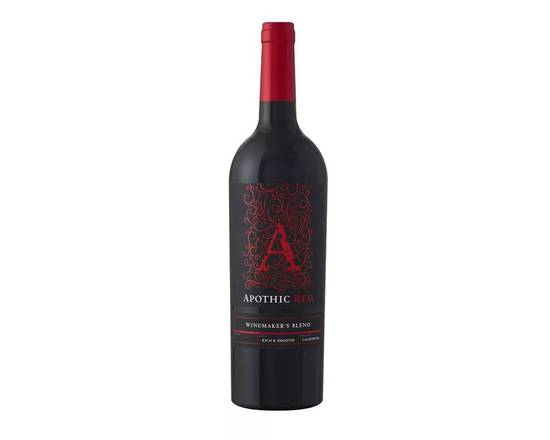 Order Apothic Red Blend 2018, 750mL red wine (13.5% ABV) food online from Van Ness Liquors store, San Francisco on bringmethat.com