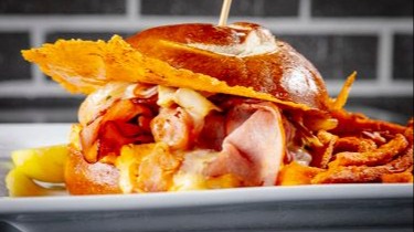 Order Pretzel Ham and Cheese Melt food online from Distill store, Las Vegas on bringmethat.com