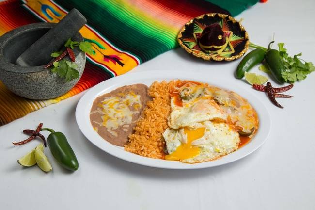 Order Huevos Rancheros Plate food online from Tacos N More Mexican Grill store, Chandler on bringmethat.com