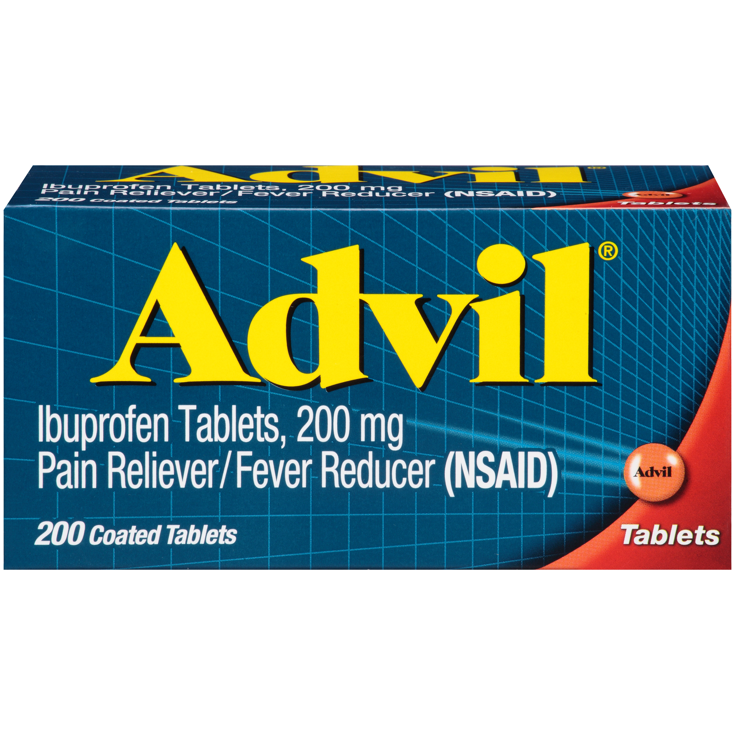 Order Advil Pain Reliever/Fever Reducer Coated Tablet, 200mg -200 ct food online from Rite Aid store, MILLER PLACE on bringmethat.com