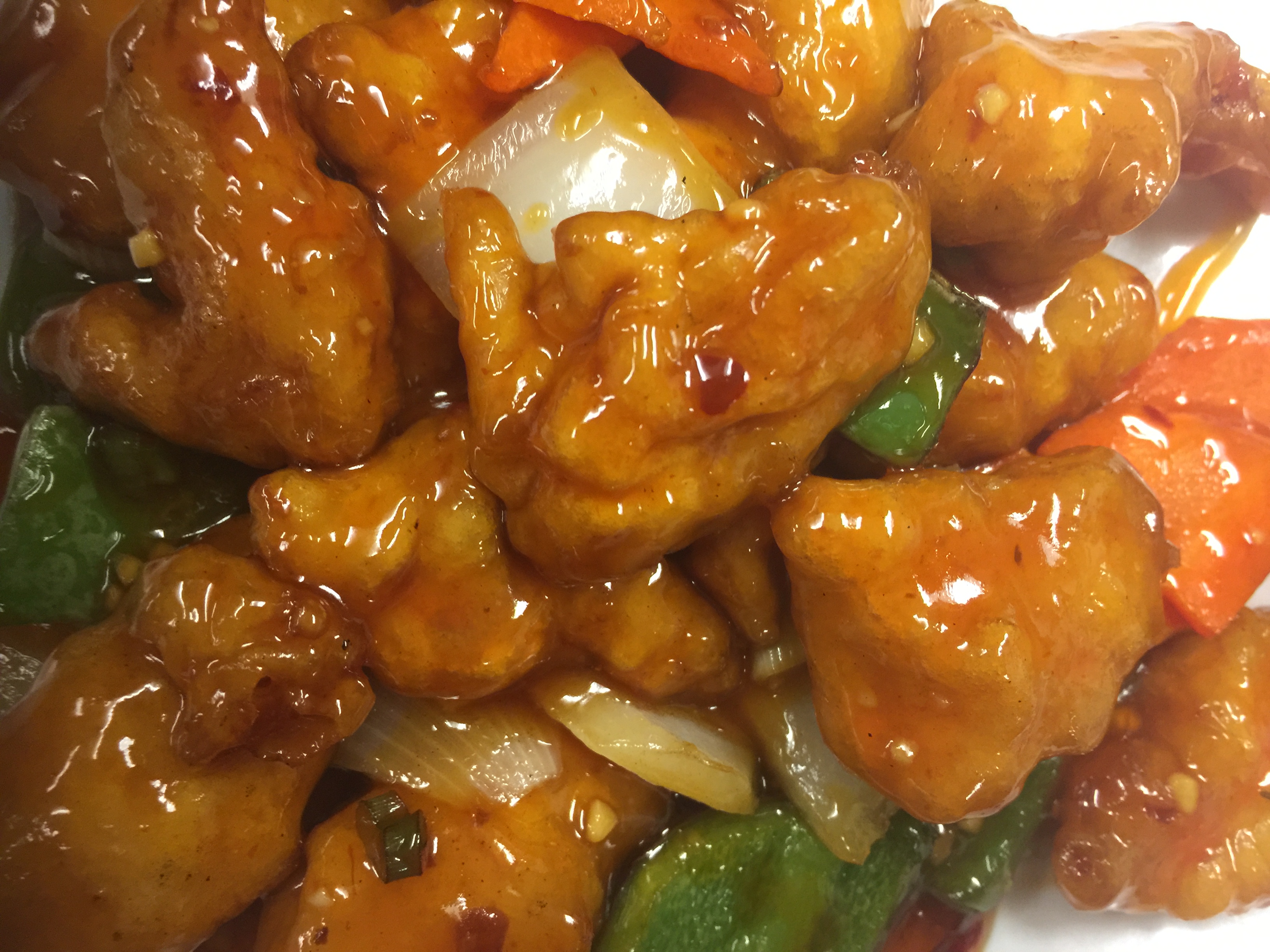 Order Orange Chicken food online from Wang Chinese Cuisine store, Cathedral City on bringmethat.com