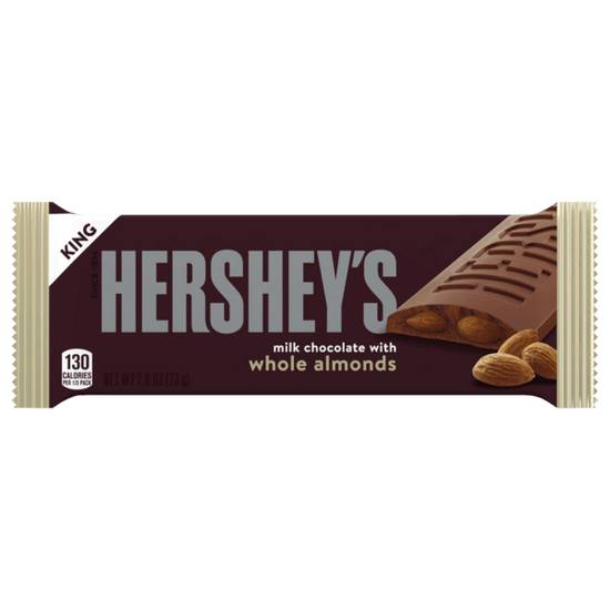 Order Hershey's Almond Milk Chocolate Bar King 2.6oz food online from Casey store, Covington on bringmethat.com