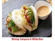 Order 4 Tempura Shrimp in White Steam Bun food online from Yan Asian Restaurant store, Rutherford on bringmethat.com