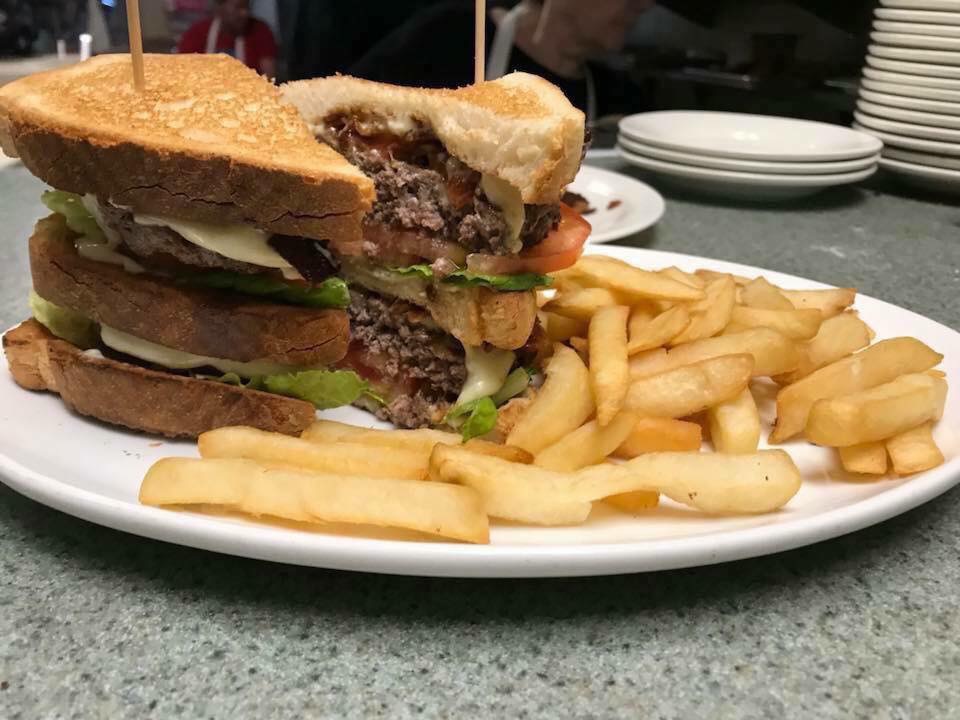 Order Hamburger Club & fries food online from Granite Street Cafe store, Quincy on bringmethat.com