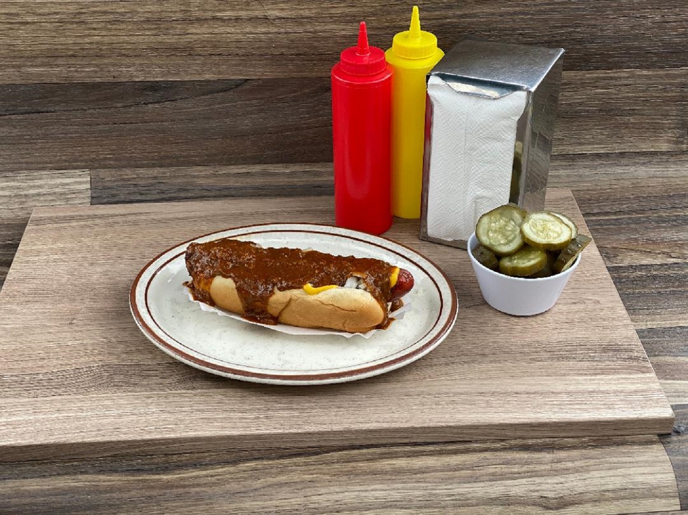 Order Chili Dog food online from Johnnies Pastrami store, Culver City on bringmethat.com