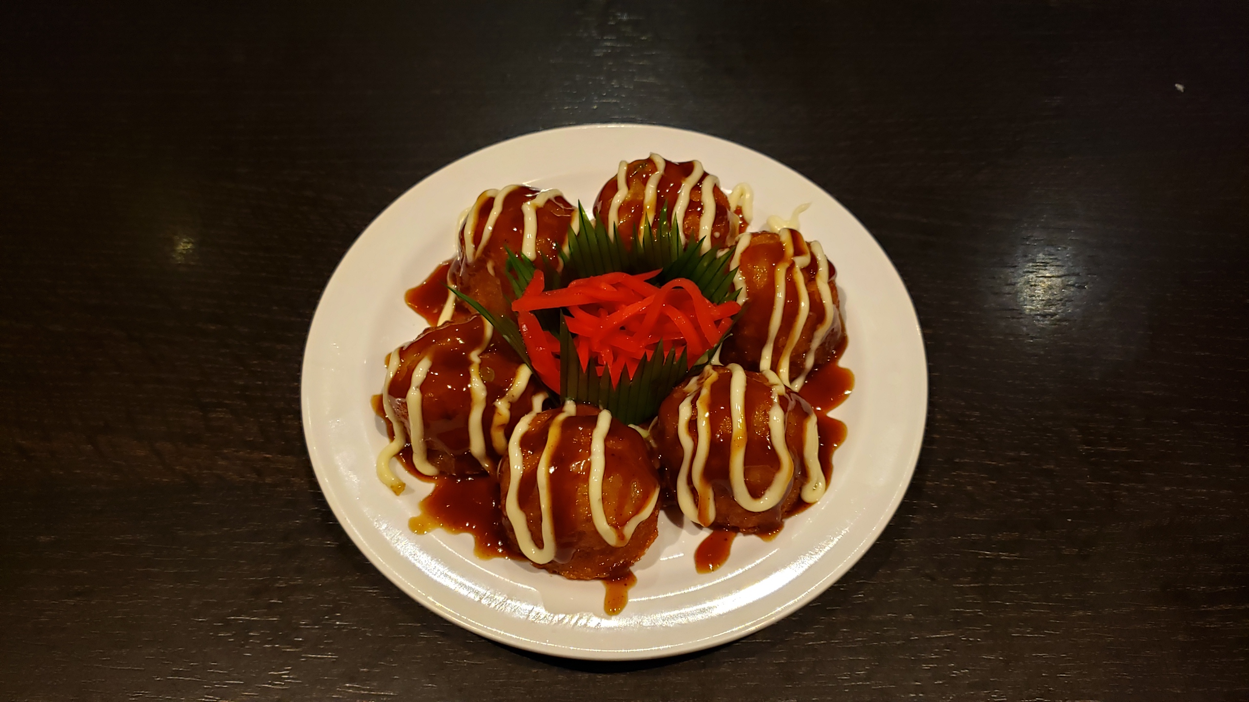 Order Takoyaki (6 pcs) food online from Kin-Sa Japanese Cuisine store, Woodland Hills on bringmethat.com