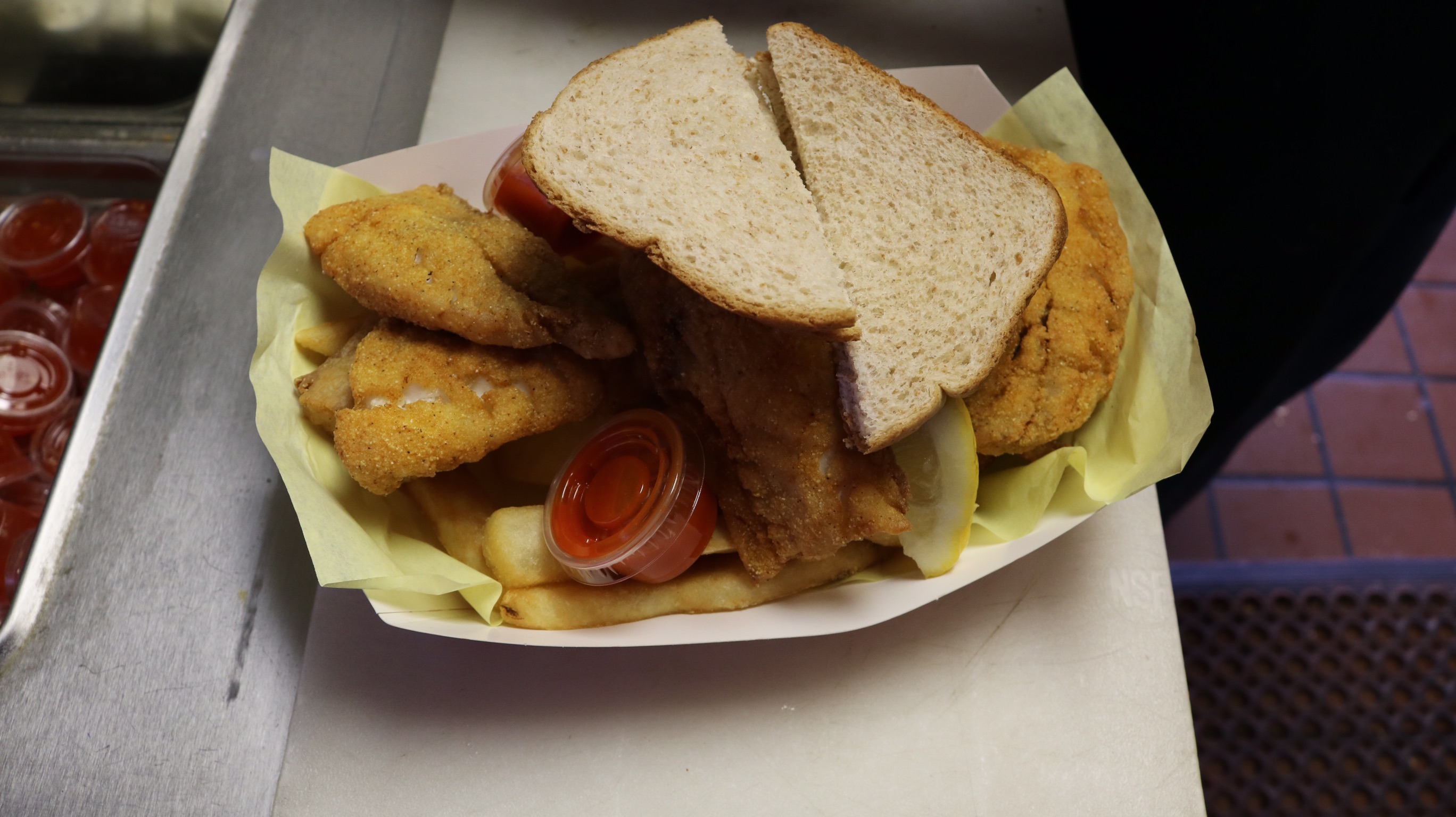 Order Red Snapper Sandwich food online from The New Snapper's Seafood Restaurant store, Richmond on bringmethat.com