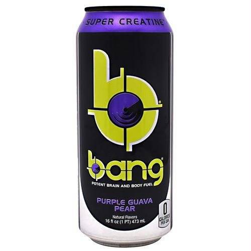 Order BANG Purple Guava Pear Energy Drink - 16 fl oz Can food online from Exxon Food Mart store, Port Huron on bringmethat.com