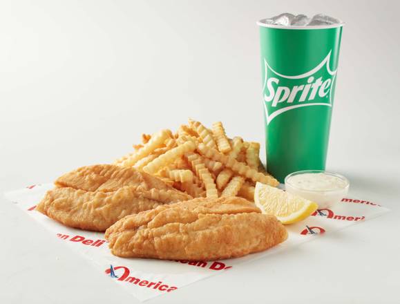 Order Fish Combo (without Drink) food online from American Deli store, Memphis on bringmethat.com
