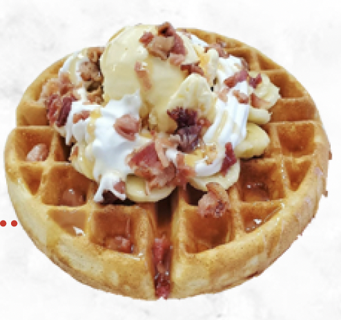 Order Maple Baconilla food online from Lucy's Waffles & Ice Cream store, Las Vegas on bringmethat.com