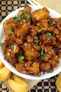 Order Honey Chicken or Shrimp (w. Classic Fried Rice and Egg Roll) 蜂蜜鸡或虾 food online from Fine China store, Lansing on bringmethat.com