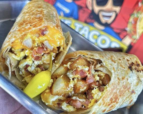 Order bacon burrito only from (9am to 11am) food online from The Taco Spot store, Tempe on bringmethat.com