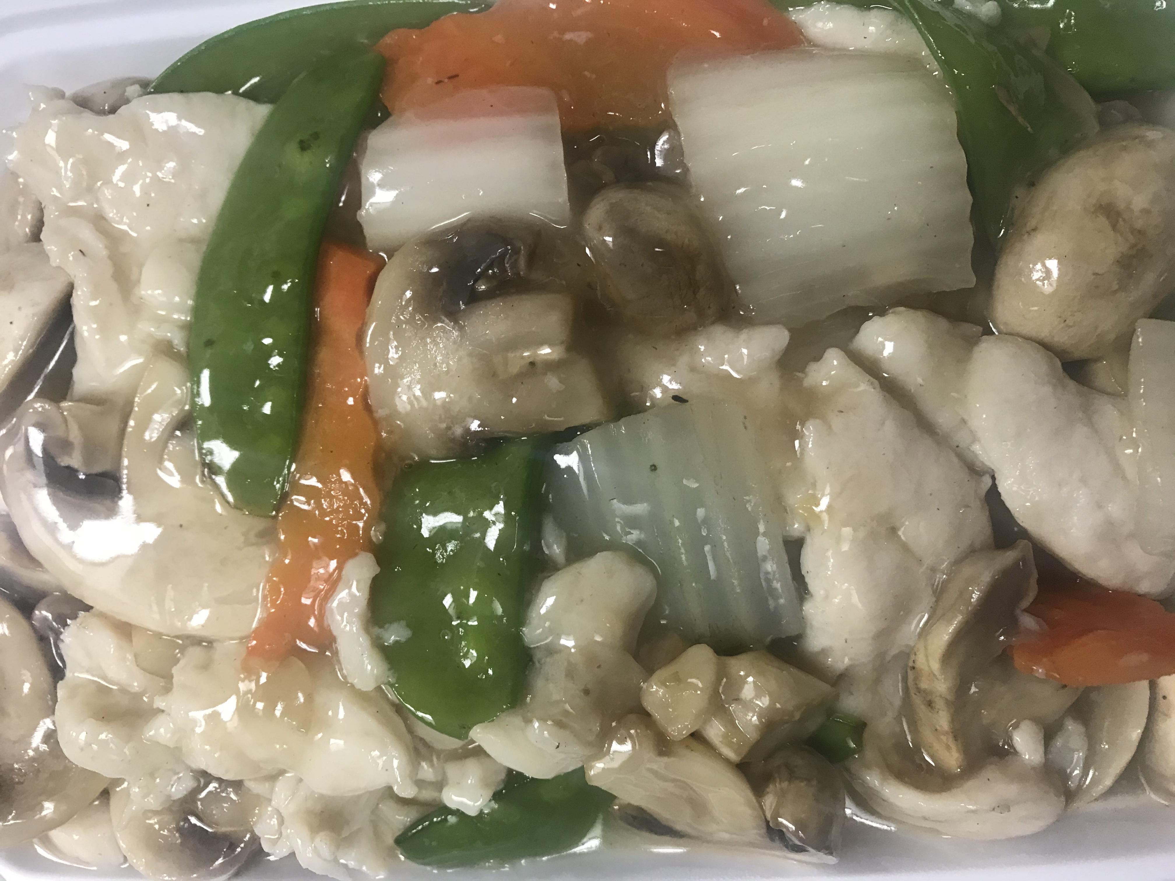 Order 66. Moo Goo Gai Pan Chicken food online from Jing Jing Asian Restaurant store, Newport News on bringmethat.com