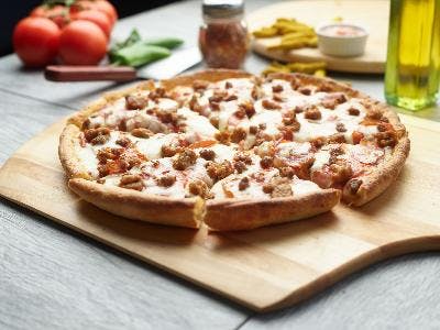 Order All Meat Pizza Twist - Small 10'' food online from Chicago's Pizza With A Twist store, Fresno on bringmethat.com