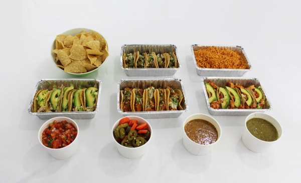 Order Taco Family Platter (Includes Churros) food online from Benny's tacos & chicken rotisserie store, Los Angeles on bringmethat.com