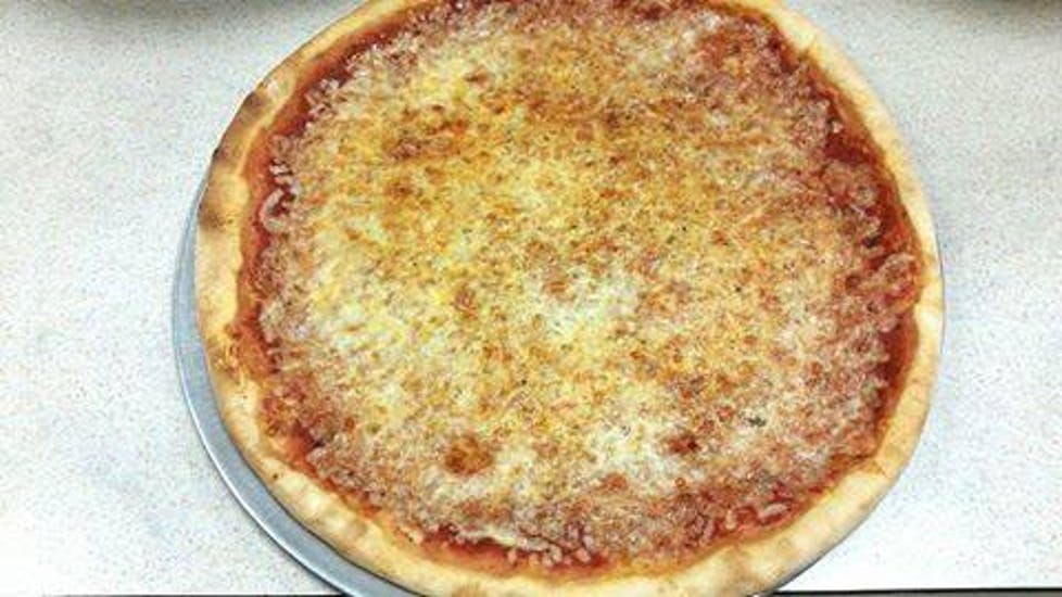 Order Cheese Pizza - Large 16'' (8 Slices) food online from Renna's West & Mio Gelato Cafe store, Olean on bringmethat.com
