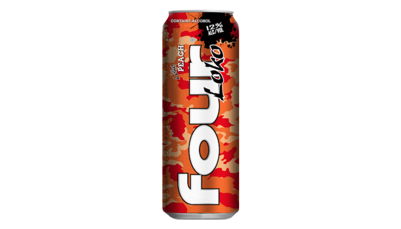 Order Four Loko Peach 24oz Can food online from Circus Liquor store, Los Angeles on bringmethat.com