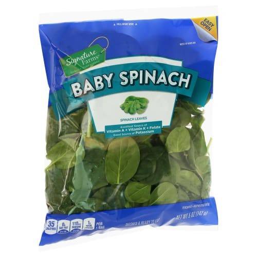 Order Signature Farms · Baby Spinach (5 oz) food online from Albertsons store, Lafayette on bringmethat.com