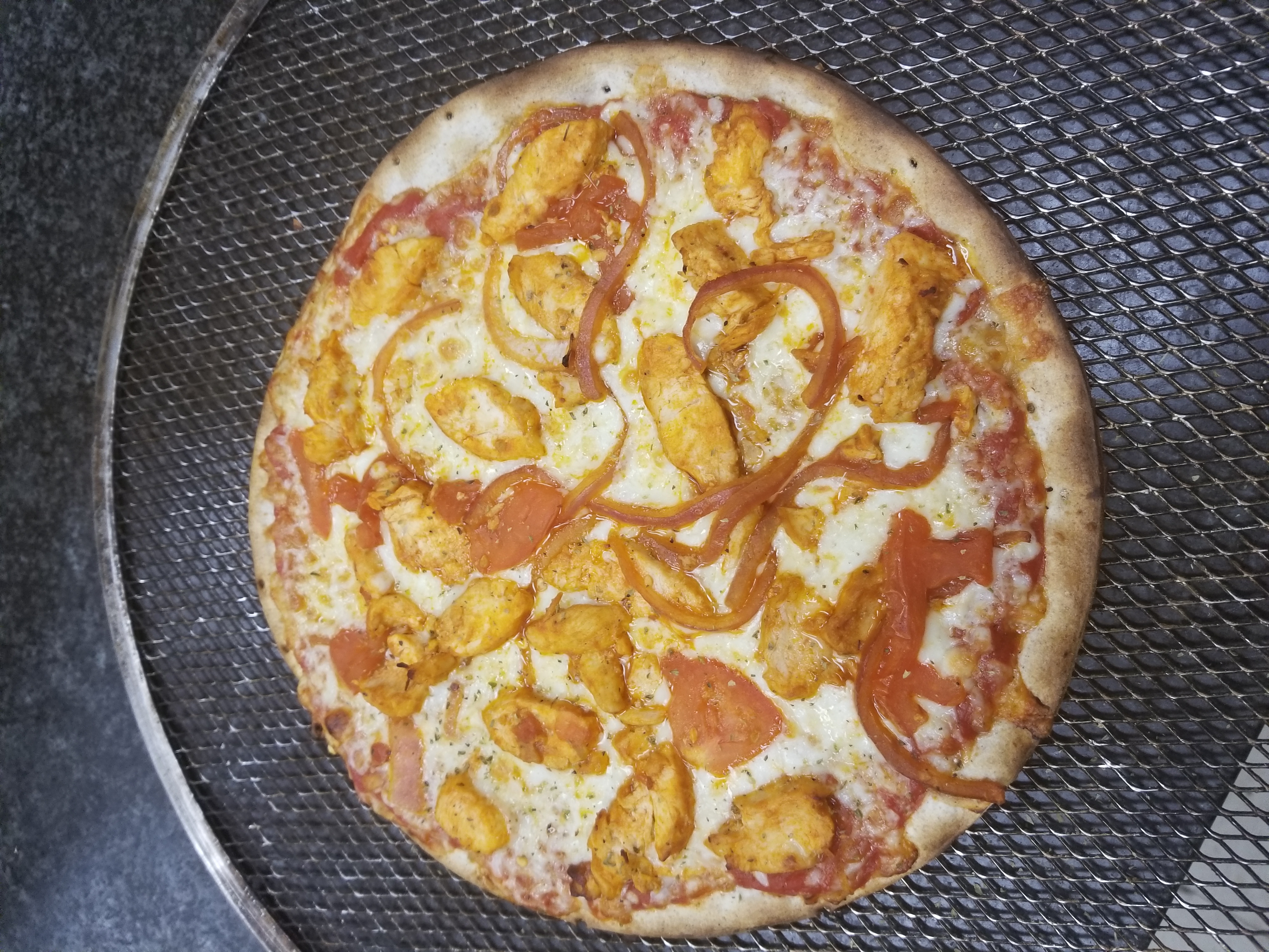 Order Spicy Chicken Pizza food online from Rome pizza (catering) store, Boston on bringmethat.com