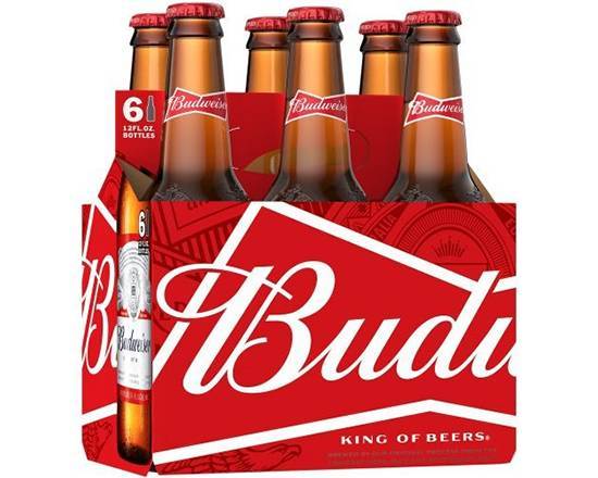 Order Budweiser, 6pk-12oz bottle beer (5.0% ABV) food online from Samco Food Store store, Bakersfield on bringmethat.com