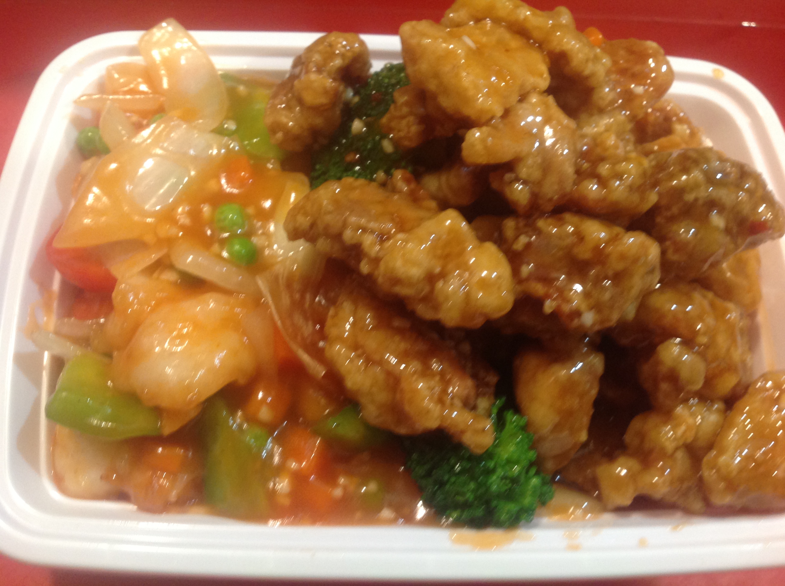 Order H4. Dragon and Phoenix Plate food online from Woodside Kitchen store, Elmhurst on bringmethat.com