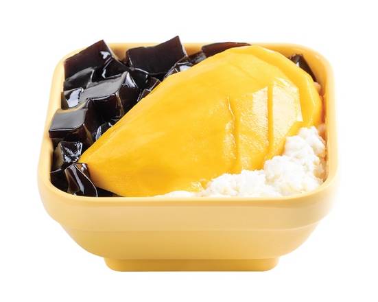 Order V10 - Mango & Grass Jelly with Vanilla Frost 芒果白雪涼粉 food online from Sweethoney Dessert store, Alhambra on bringmethat.com