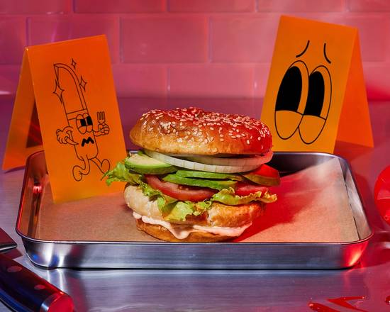 Order Refuse To Testify Turkey Burger food online from Murder-A-Burger store, Riverside on bringmethat.com