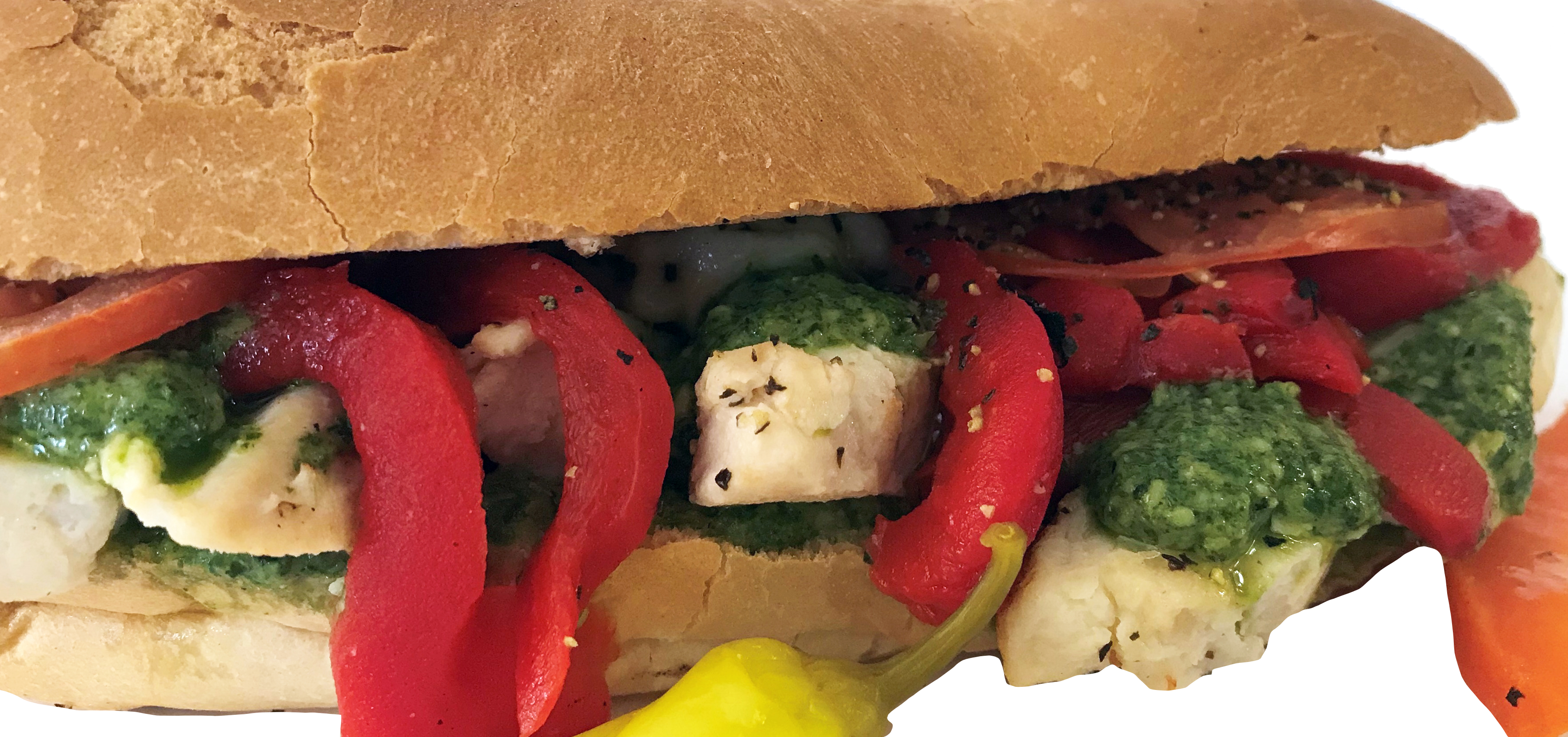 Order Chicken Pesto Sub food online from The Sub Station store, Riverside on bringmethat.com