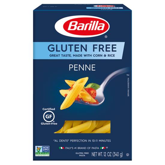 Order Barilla Gluten Free Penne Pasta 12oz food online from Everyday Needs by Gopuff store, Clovis on bringmethat.com