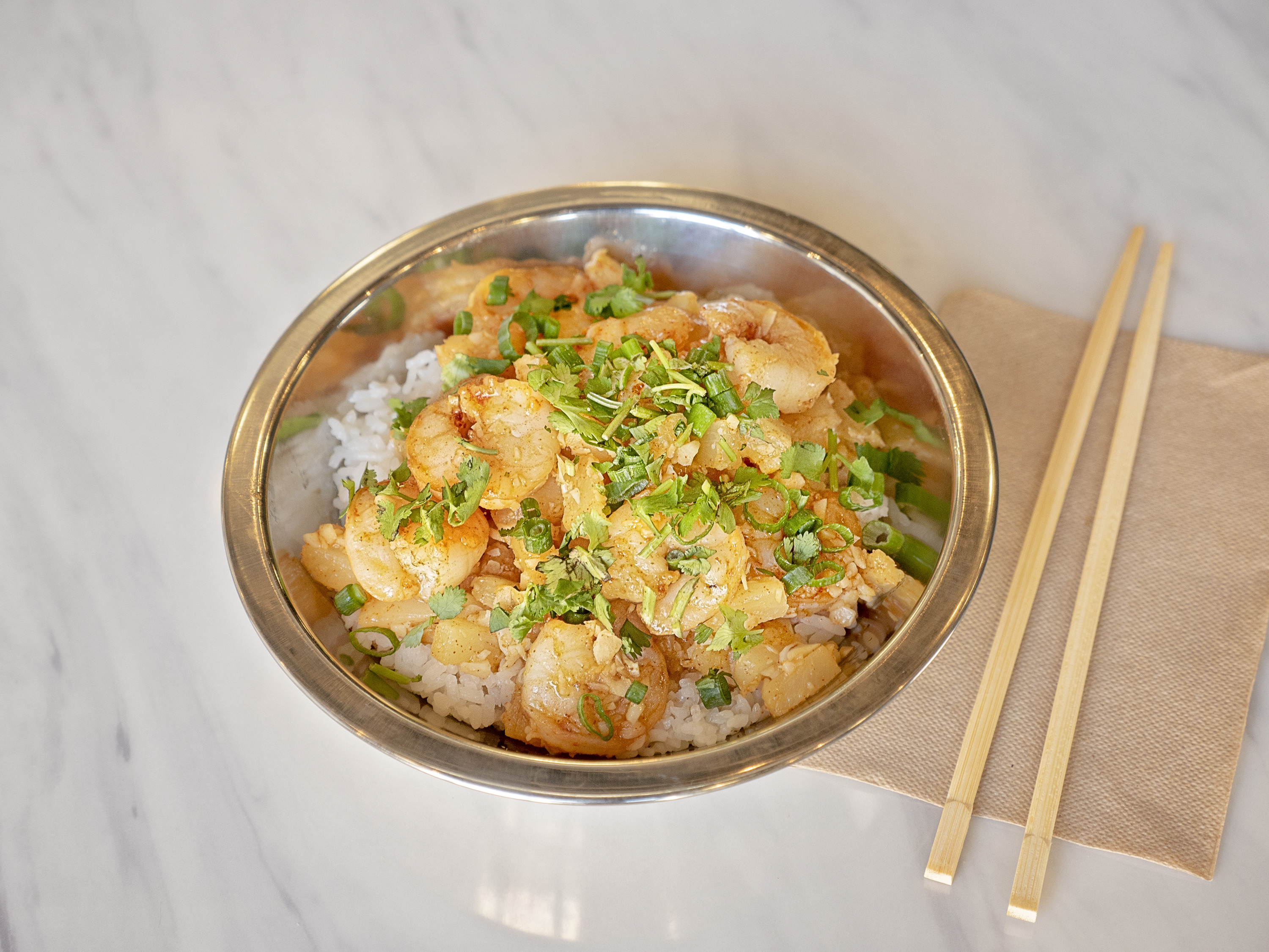 Order Garlic Shrimp Bowl food online from Poke Noke store, Folsom on bringmethat.com