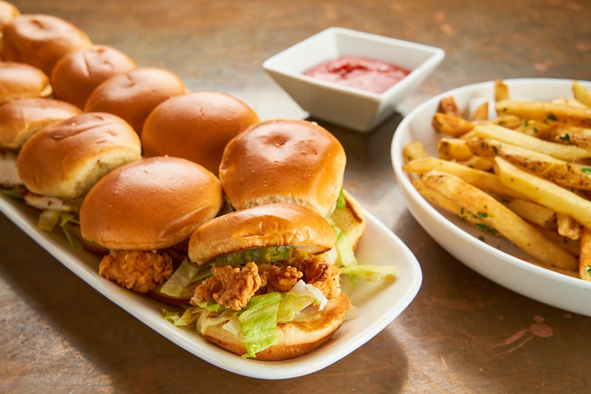 Order MINI FRIED CHICKEN SANDWICHES food online from City Works store, Frisco on bringmethat.com