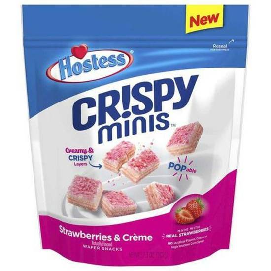 Order Hostess - Strawberries & Creme Crispy Minis food online from IV Deli Mart store, Goleta on bringmethat.com