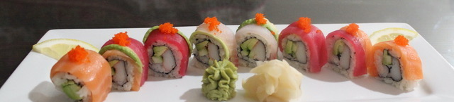 Order Rainbow Roll food online from Wow Sushi store, Kentwood on bringmethat.com
