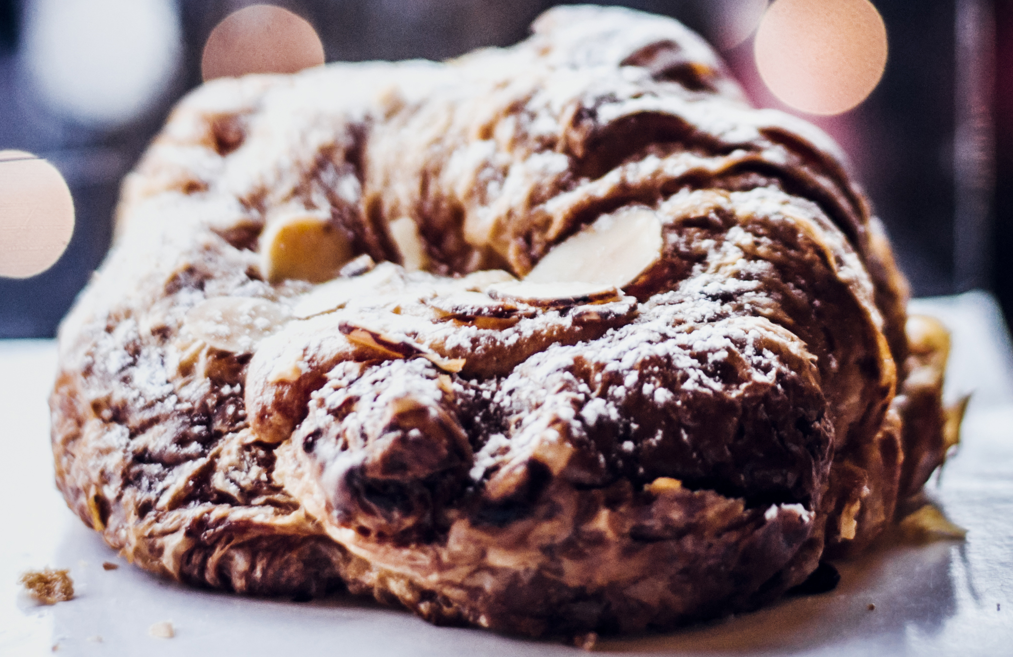 Order Almond Croissant food online from Leonidas Cafe store, Northbrook on bringmethat.com