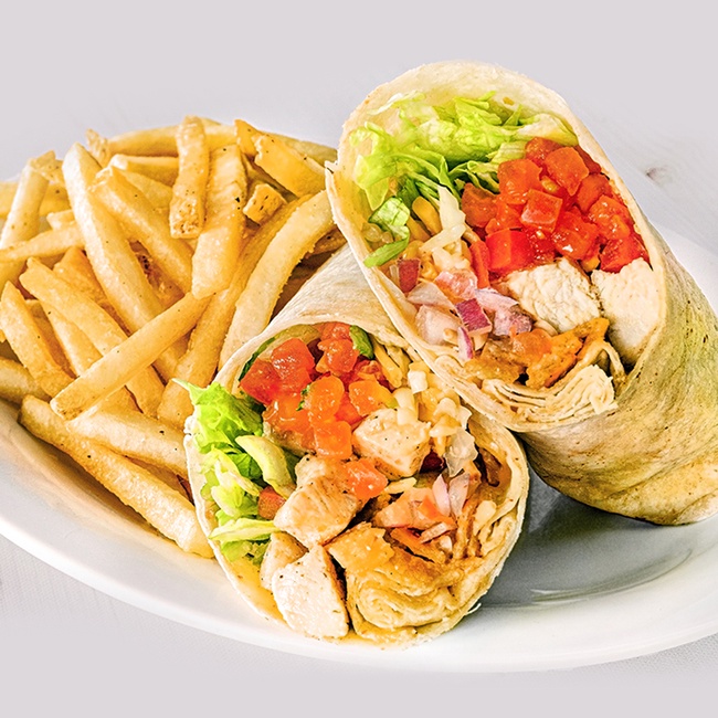 Order Cancun Chicken Wrap food online from Hurricane Grill And Wings store, Round Rock on bringmethat.com