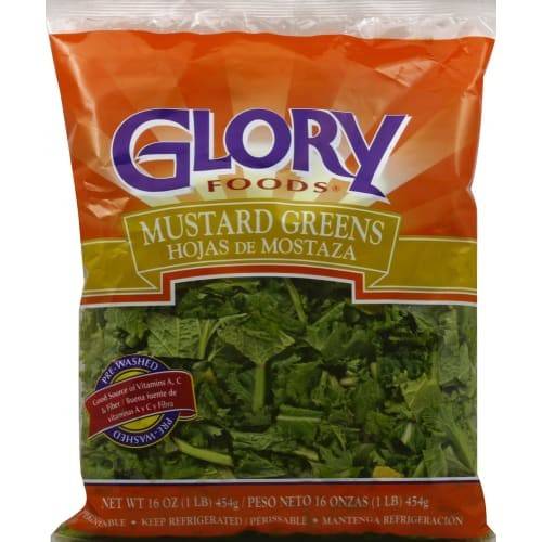 Order Glory Foods · Mustard Greens (16 oz) food online from Jewel-Osco store, Arlington Heights on bringmethat.com