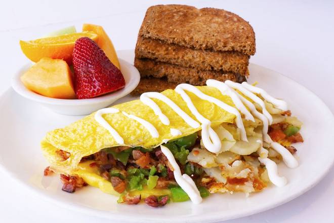 Order The Rancher Omelet food online from The Broken Yolk Cafe store, San Diego on bringmethat.com