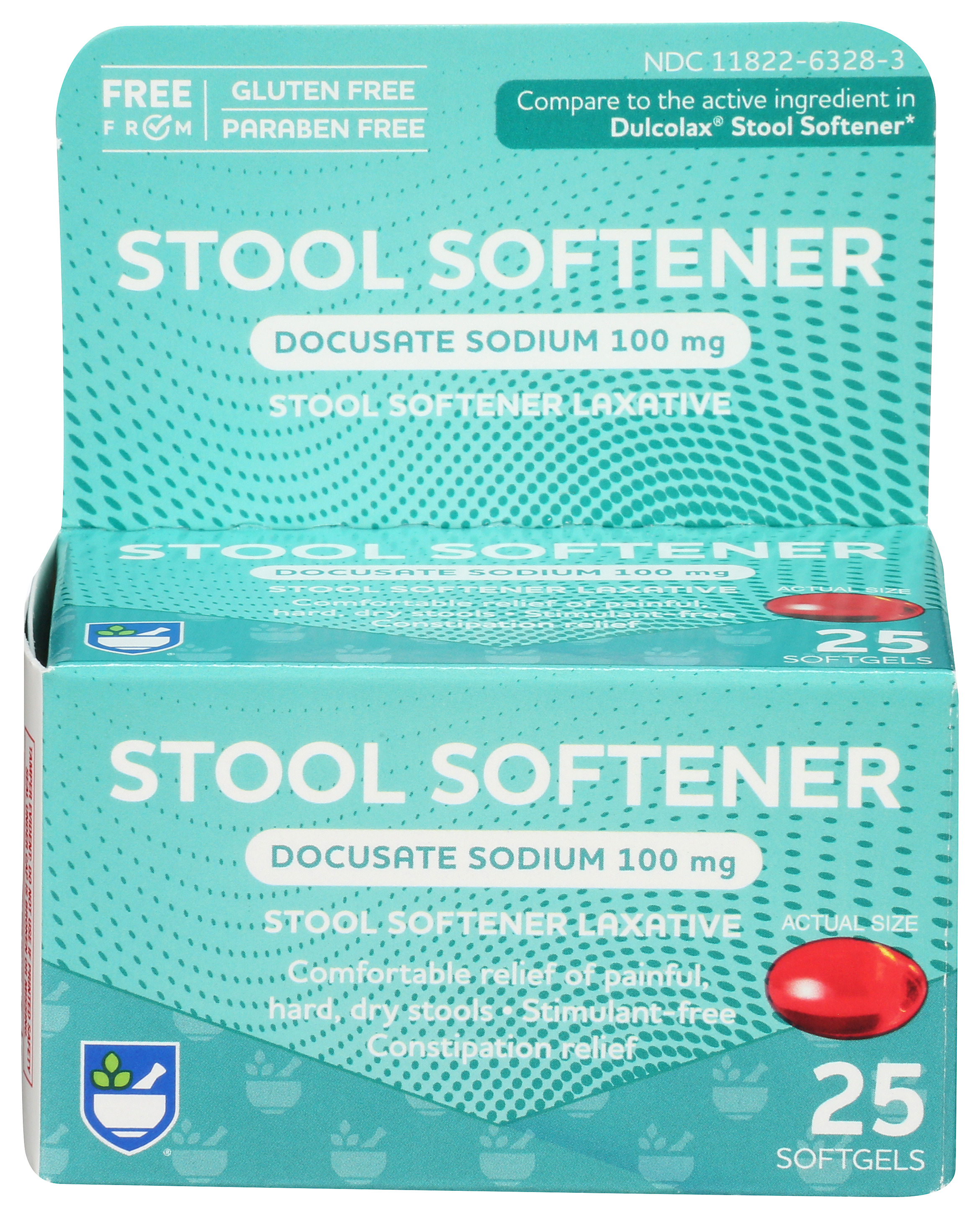 Order Rite Aid Stool Softener, 100mg - 25 ct food online from Rite Aid store, READING on bringmethat.com