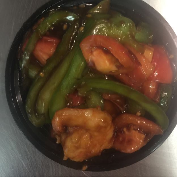 Order Shrimp with Pepper Tomato food online from Oriental Express Restaurant store, Deptford Township on bringmethat.com