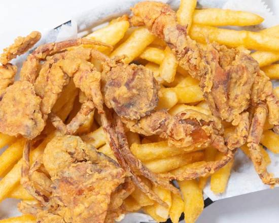 Order Soft Shell Crab Basket (2 pcs) food online from Tasty Crab House store, Douglasville on bringmethat.com