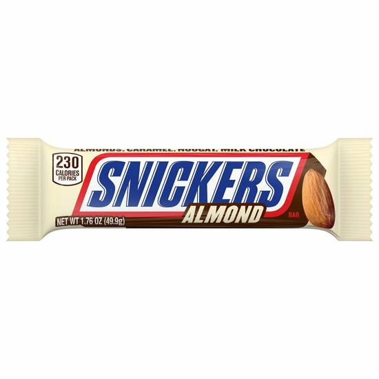 Order Snickers Almond Share Size food online from IV Deli Mart store, Goleta on bringmethat.com