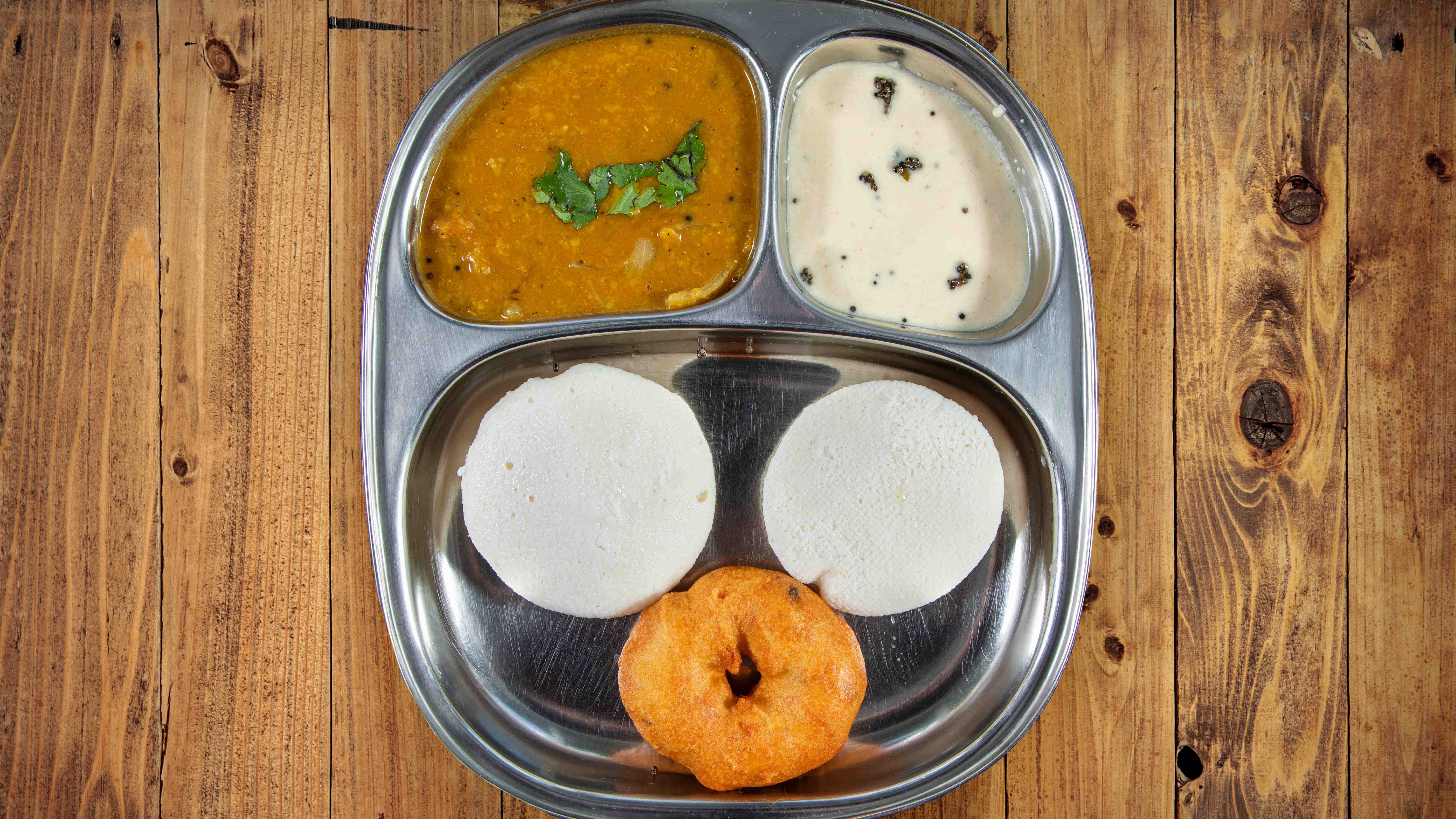 Order Idli (2 pcs.) + Vada food online from Sri Raghavendra Bhavan store, Milpitas on bringmethat.com